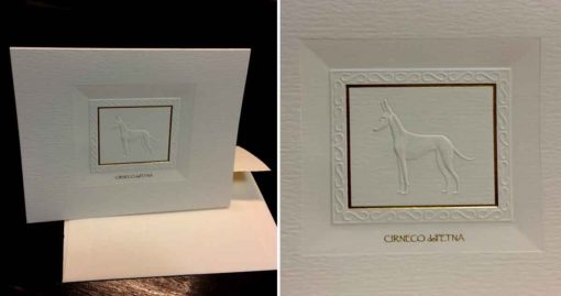 Note-Card - Embossed Cirneco (Set of Eight Cards) - Image 3